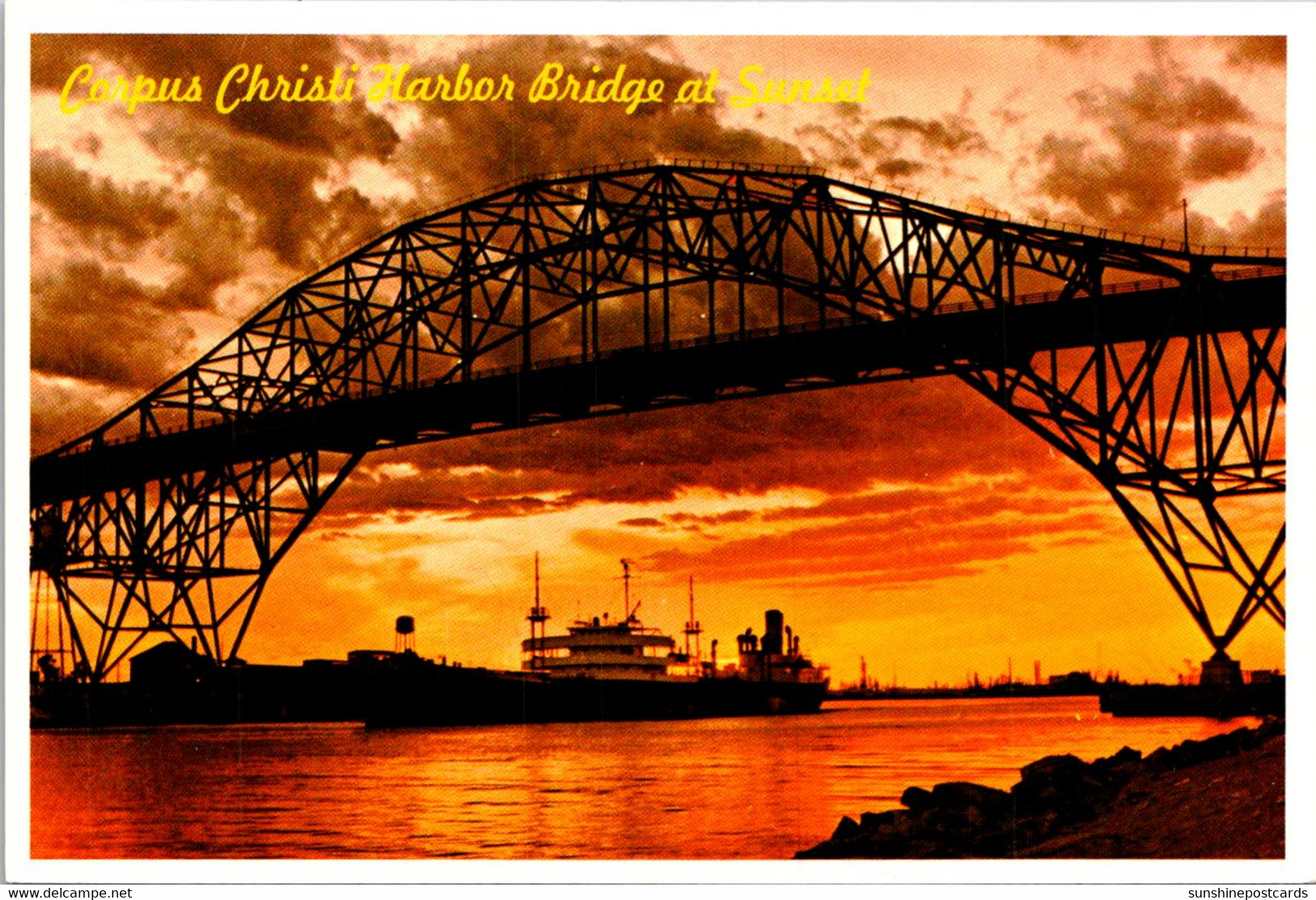 Texas Corpus Christi Harbor Bridge At Sunset - Corpus Christi