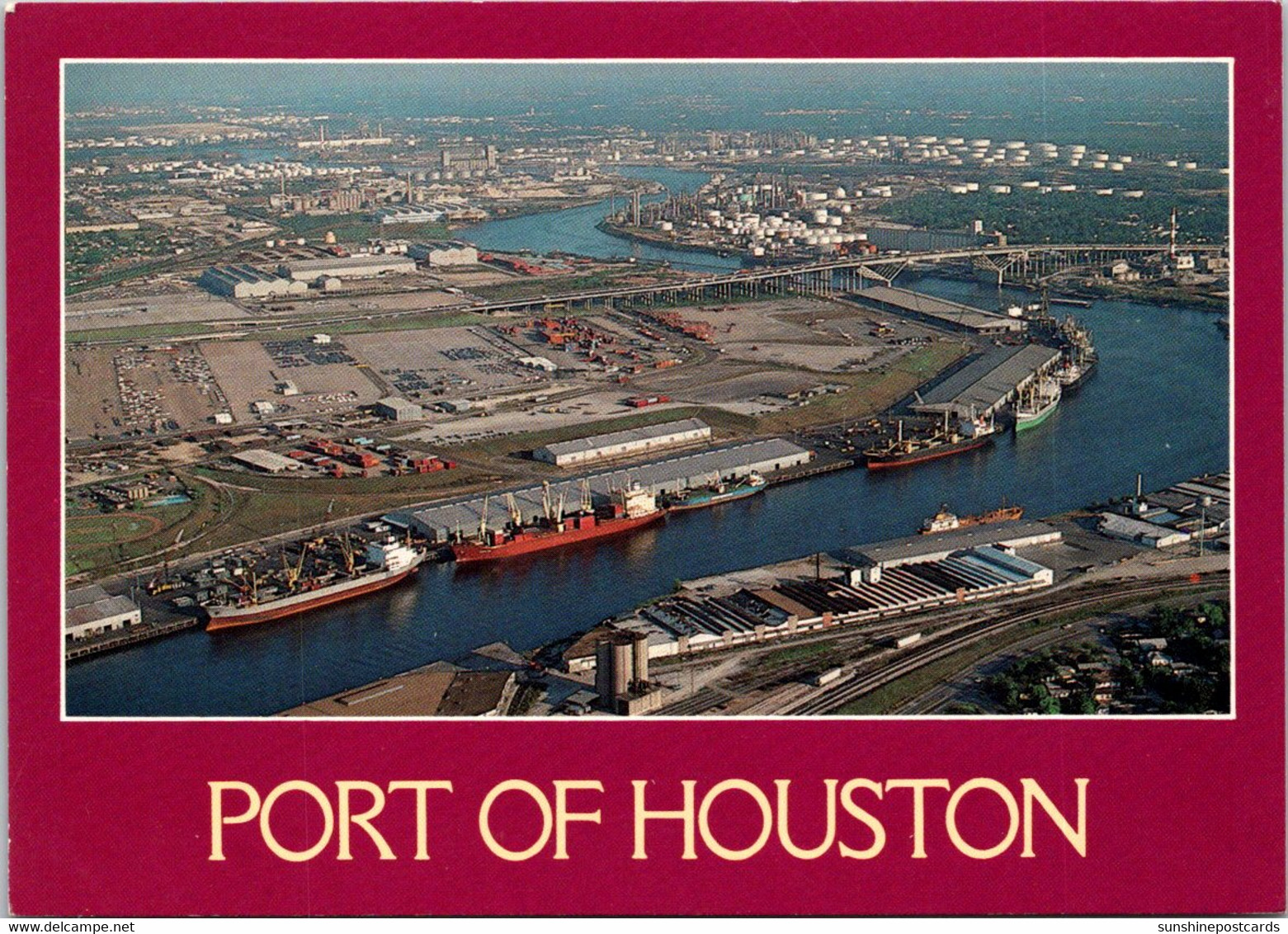 Texas Houston Aerial View Of The Port - Houston