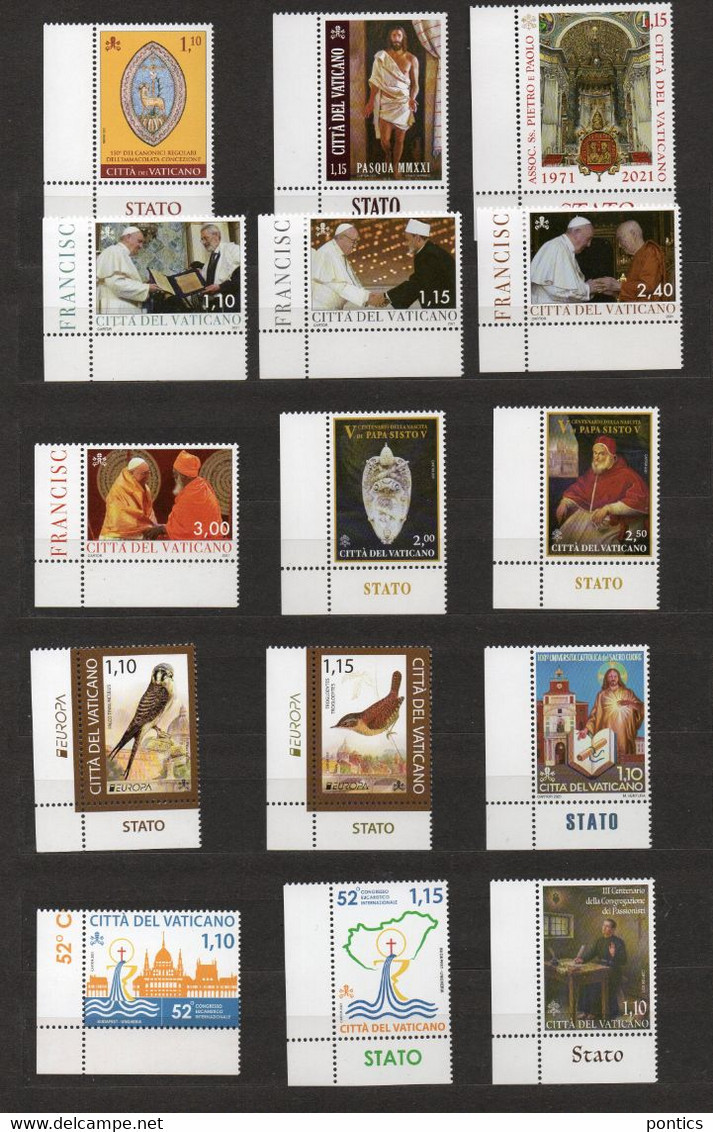 2021 - VATICANO - SAH - ANNATA COMPLETA ** - Unused Stamps
