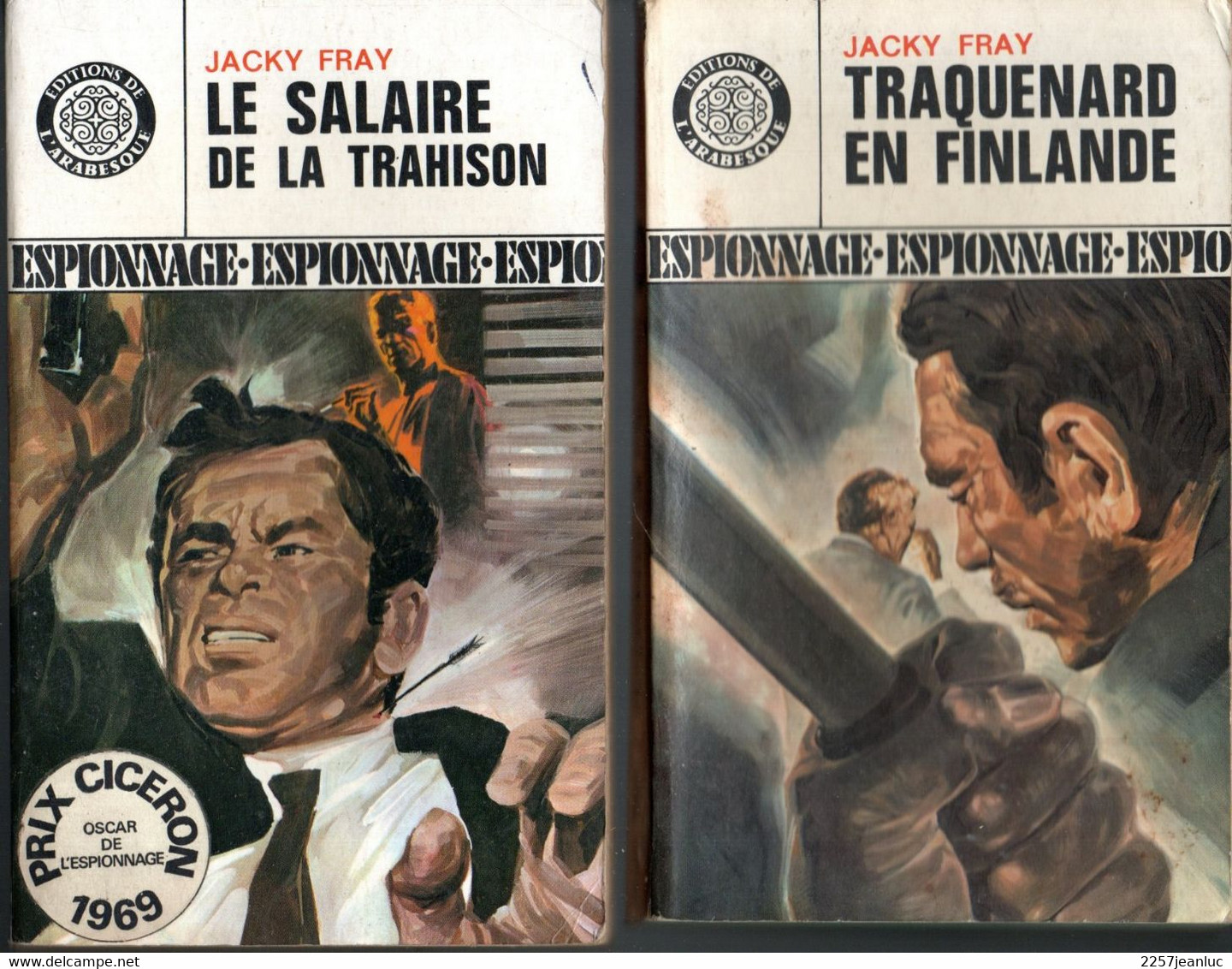 Lot 2 Romans Espionnage Editions De L'Arabesque .n:561-  Et 567 De 1969 - Editions De L'Arabesque