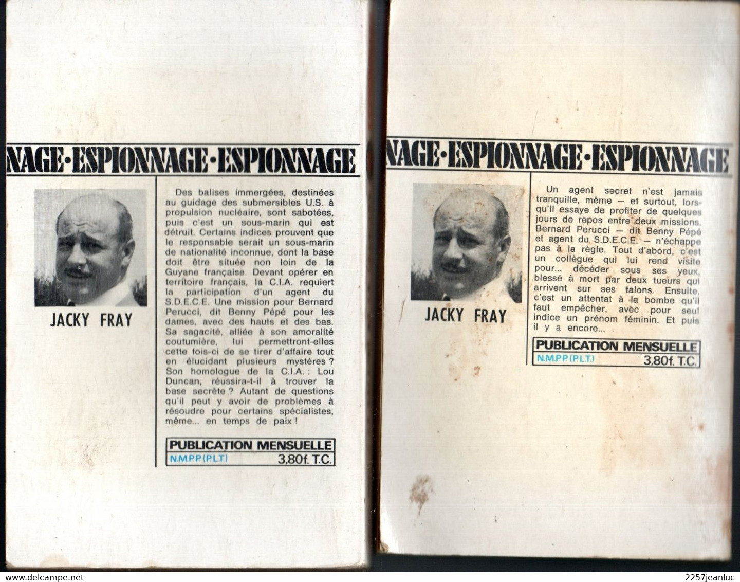 Lot 2 Romans Espionnage Editions De L'Arabesque .n:561-  Et 567 De 1969 - Editions De L'Arabesque