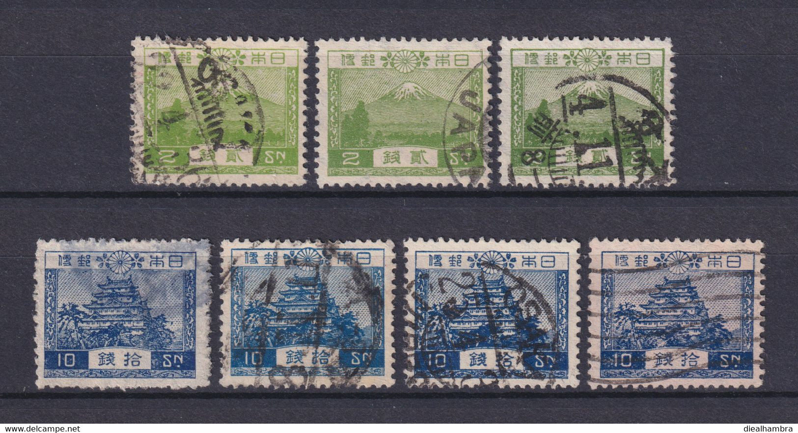 JAPAN NIPPON JAPON SCENARY SERIES I. FIRST ISSUE FLAT PLATE (o) 1926 / USED / 177I + 177II + 179 - Oblitérés