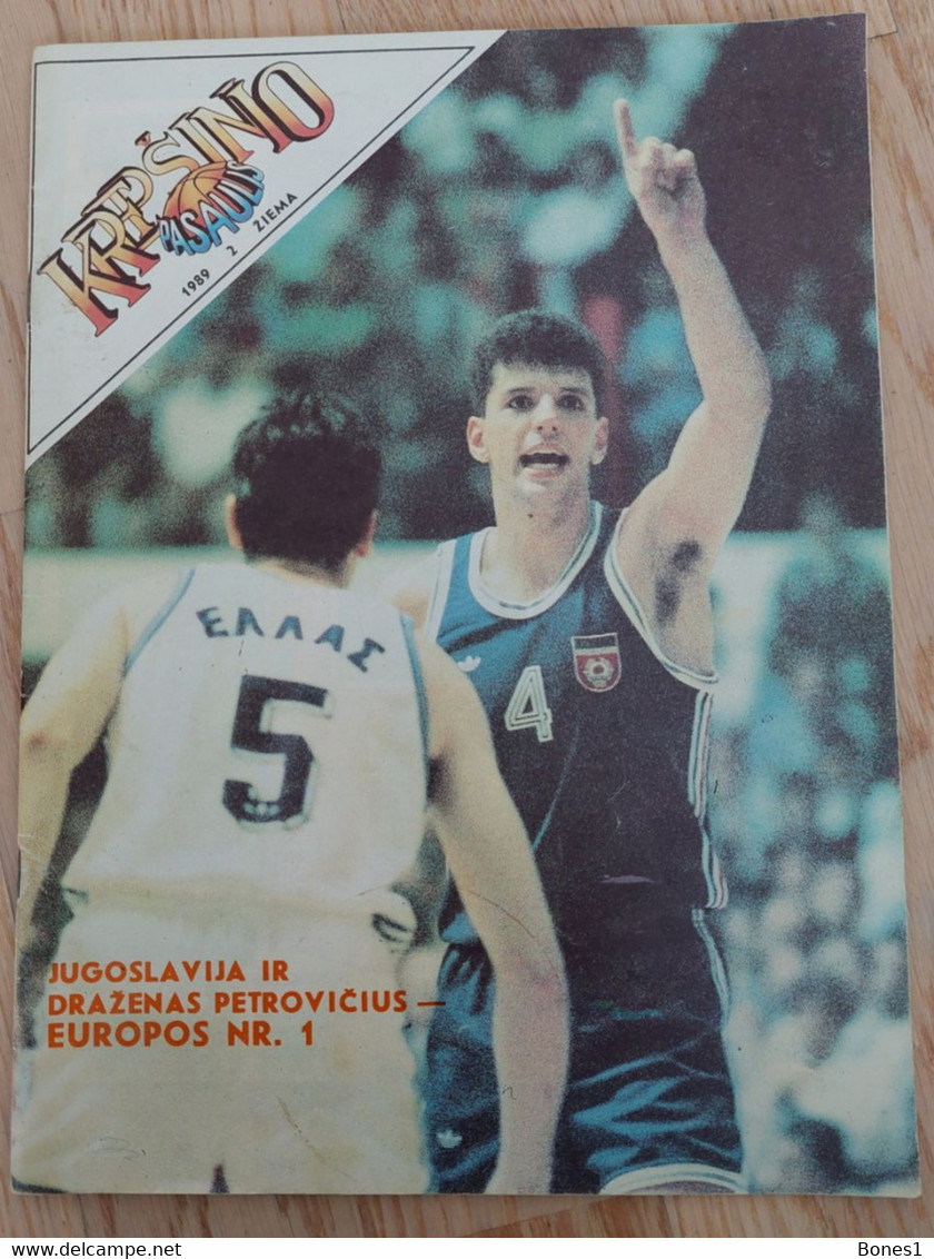 Basketball Magazine Dražen Petrović Nicos Galis Arvydas Sabonis 1989 - Sports