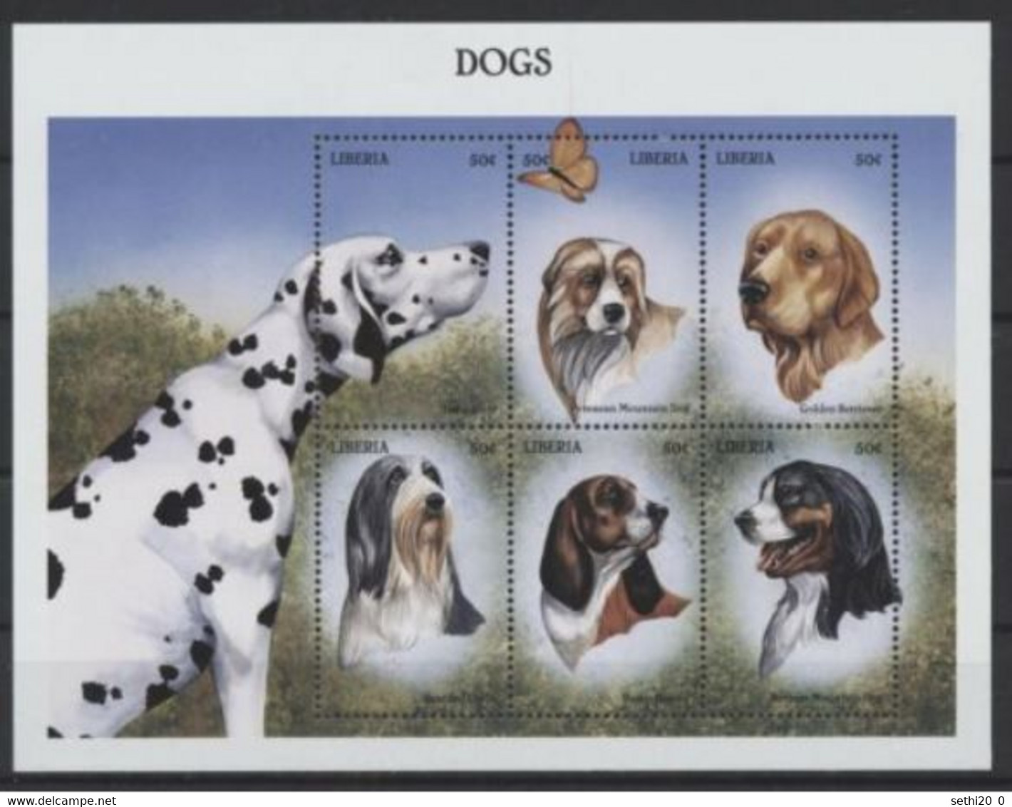 Liberia 1999 Chiens Dogs Dalmatiens MNH - Louis Pasteur