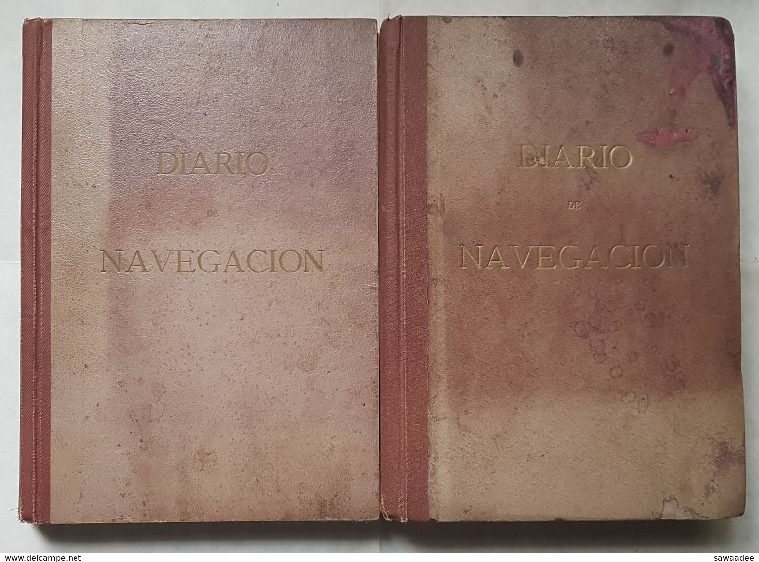 JOURNAL DE NAVIGATION (DIARO DE NAVEGACION) - LOT DE 2 - MARINE MARCHANDE - CARGO MAERSK - ESPAGNE - ANNEE 1962 à 1965 - - Bateaux