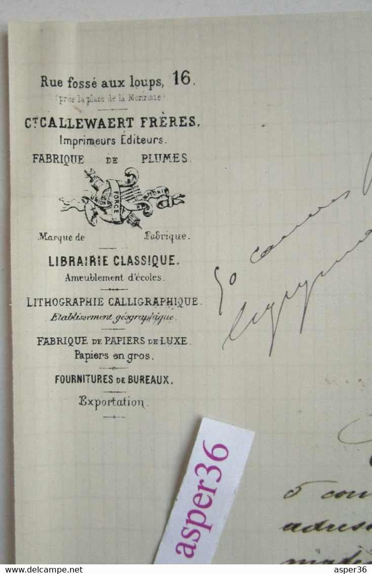 Imprimeurs-Editeurs Callewaert Frères, Rue Saint-Lazare, Bruxelles 1883 - 1800 – 1899