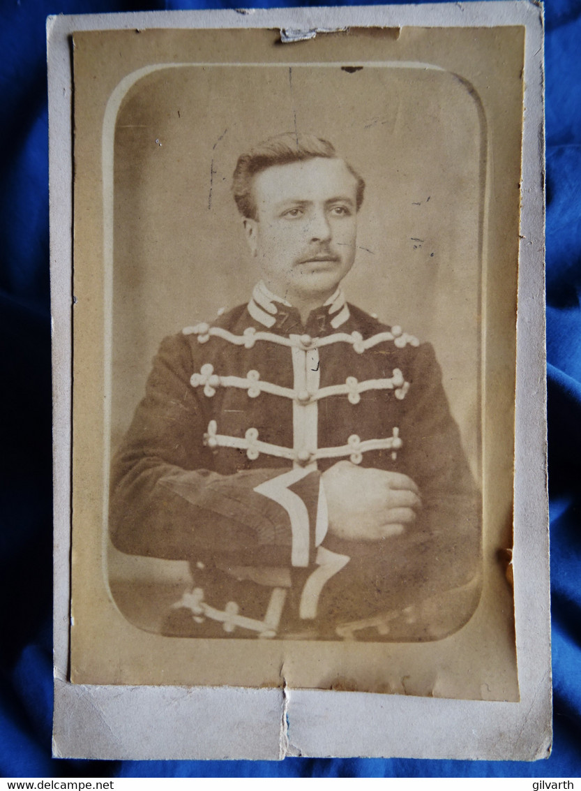 Photo Cabinet Anonyme - Militaire Cavalier Brigadier 7e Compagnie De Remonte, Circa 1880 L582 - Antiche (ante 1900)