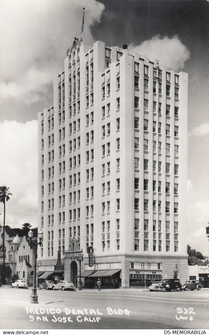 San Jose CA - Medico Dental Bldg Real Photo Postcard RPPC - San Jose