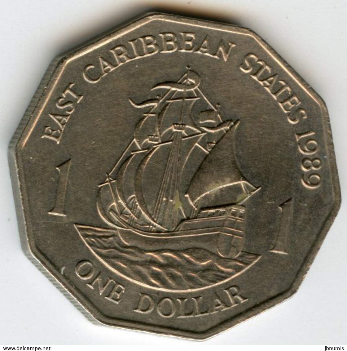 Caraïbes Orientales East Caribbean 1 Dollar 1989 KM 20 - Caribe Oriental (Estados Del)