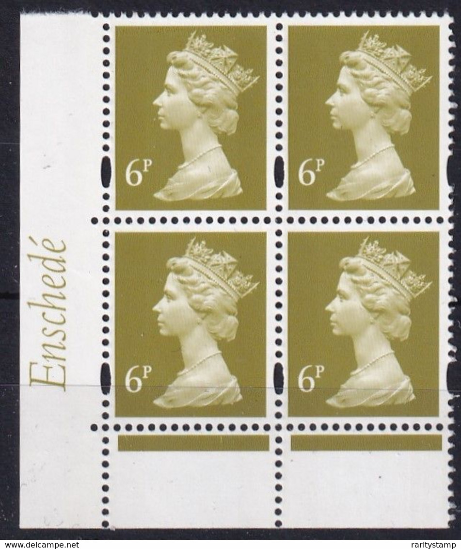 GRAN BRETAGNA 1993 MACHINS PERF. ELLITTICA  6p  UNIF. 1672Ea  SG Y1671 MNH QUARTINA AF ENSCHEDE' - Machins