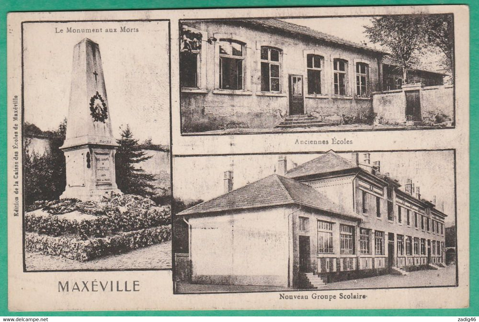 MAXEVILLE - CARTE MULTIVUES - ANCIENNES ECOLES - NOUVEAU GROUPE SCOLAIRE - MONUMENT AUX MORTS - Maxeville