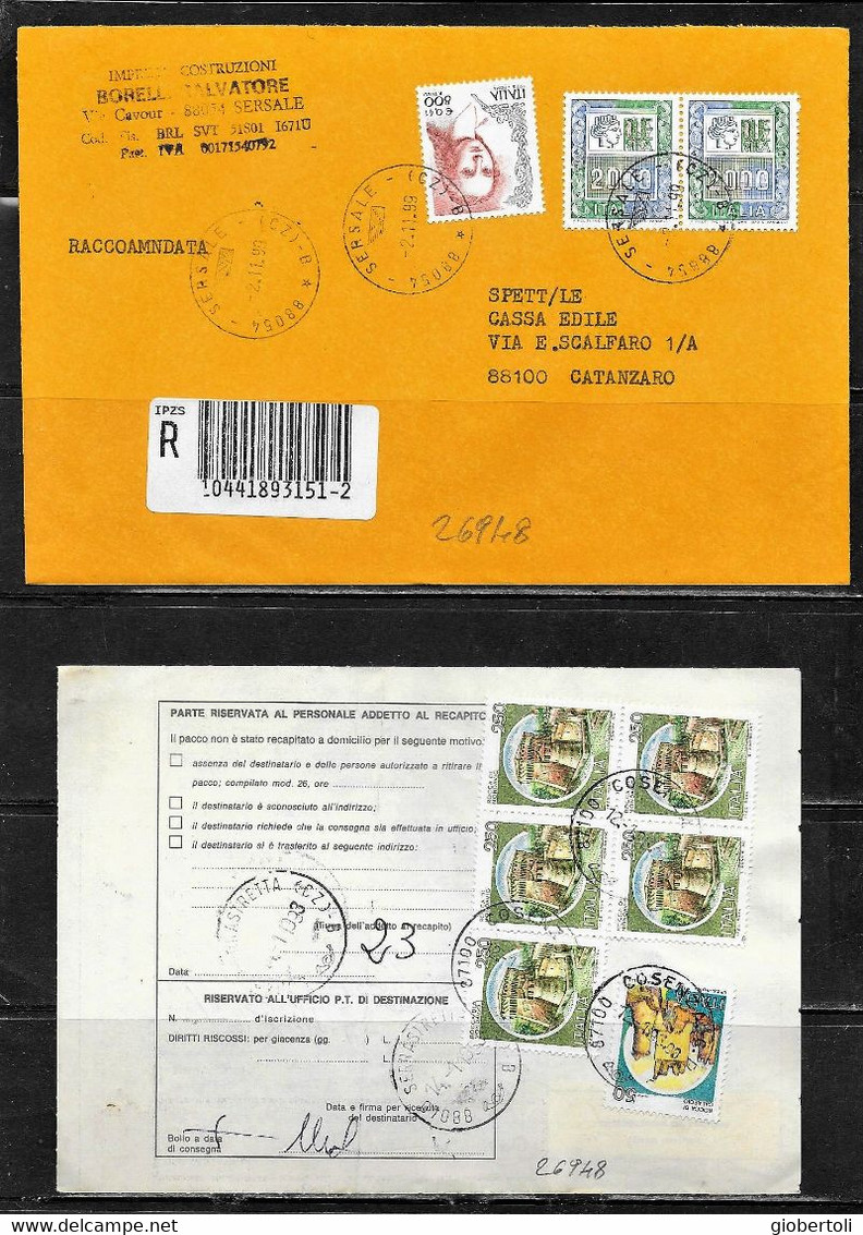 Italia/Italy/Italie: Lotto Di 6 Documenti Postali, Lot Of 6 Postal Documents. Loto Di 6 Documents Postaux - Lotti E Collezioni