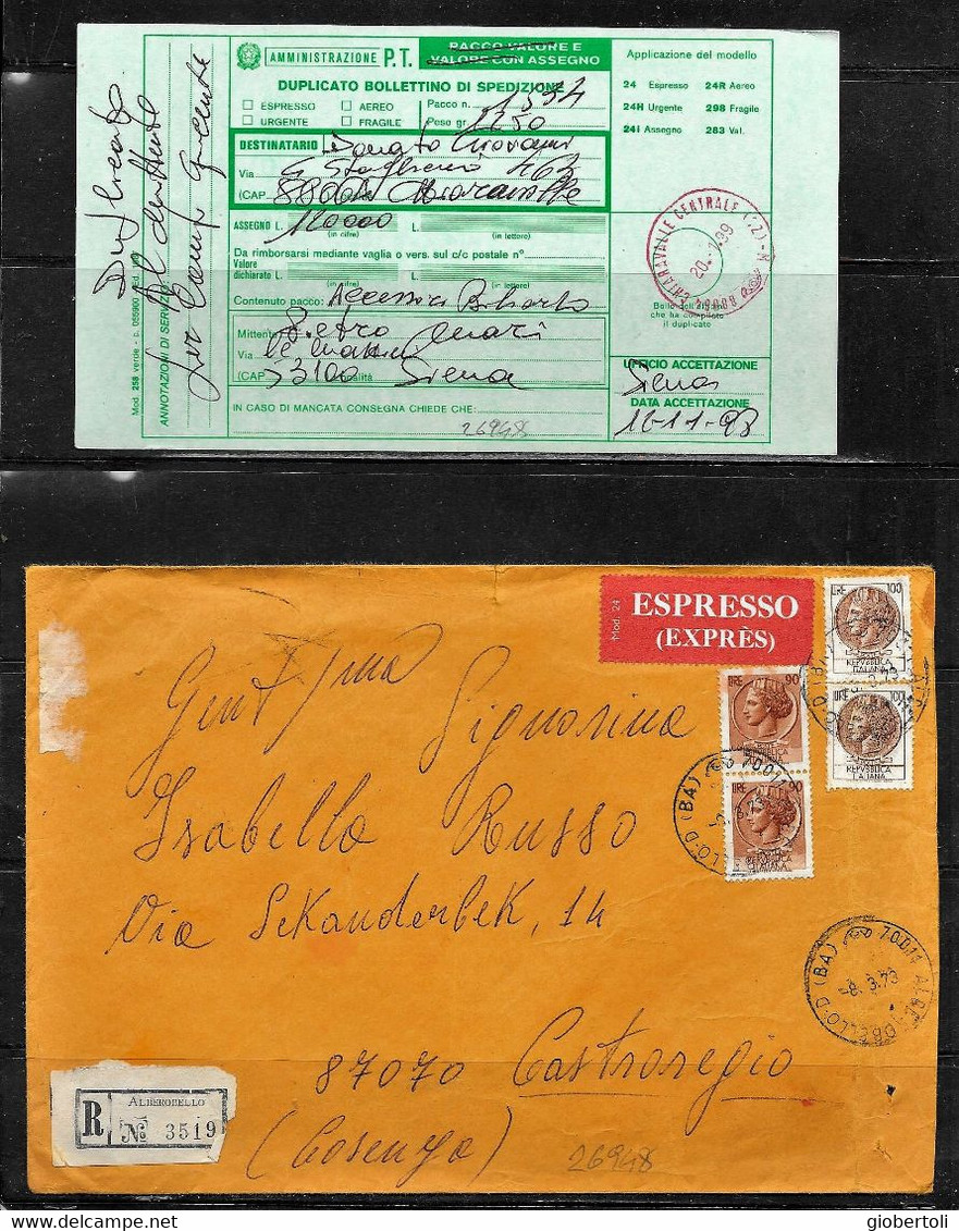 Italia/Italy/Italie: Lotto Di 6 Documenti Postali, Lot Of 6 Postal Documents. Loto Di 6 Documents Postaux - Lotti E Collezioni