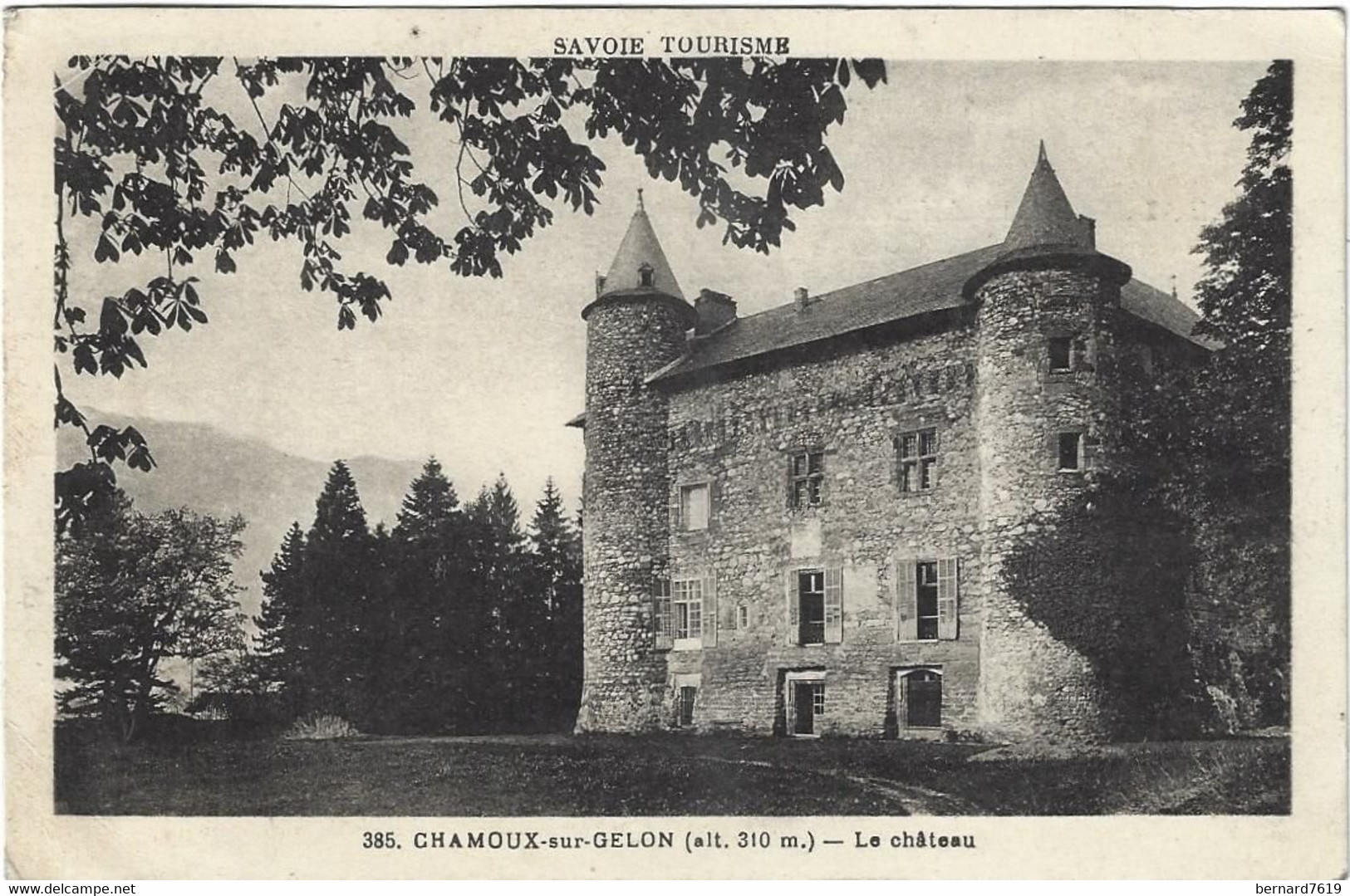 73  Chamoux  Sur Gelon  - Le Chateau  Avec Descriptif Au Verso - Chamoux Sur Gelon