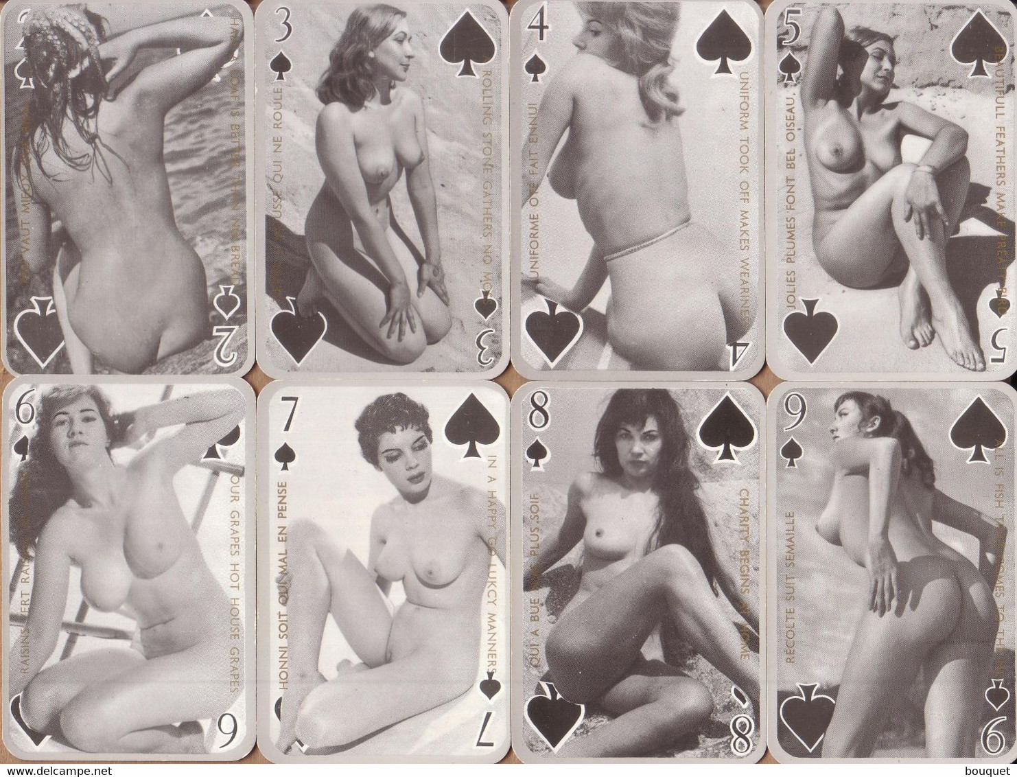 CURIOSA , NU , NUS , PIN UP , EROTISME , NAKED , VINTAGE - JEU DE 54 CARTE A JOUER FEMME , FEMMES NUES - 54 Karten