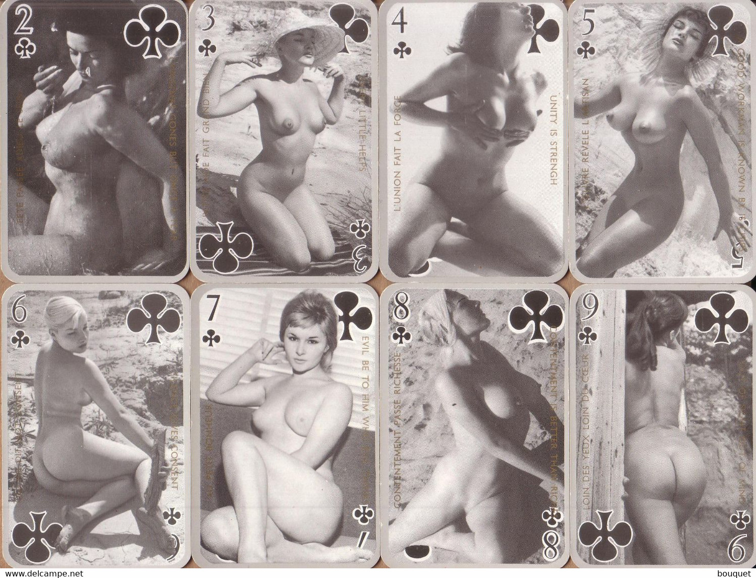 CURIOSA , NU , NUS , PIN UP , EROTISME , NAKED , VINTAGE - JEU DE 54 CARTE A JOUER FEMME , FEMMES NUES