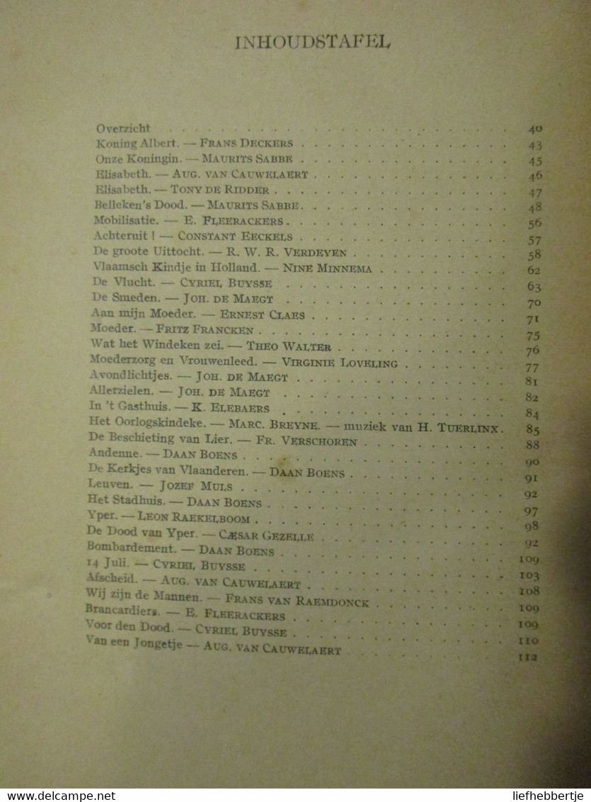 Vlaamsche Oorlogsliteratuur - Door O. Van Hauwaert - 1924 - Oorlog 1914-1918 - Guerre 1914-18