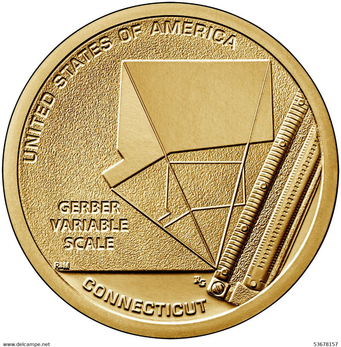 USA  - 1 Dollar, 2020P, American Innovation - Gerber Variable Scale - Connecticut, Unc - Sammlungen