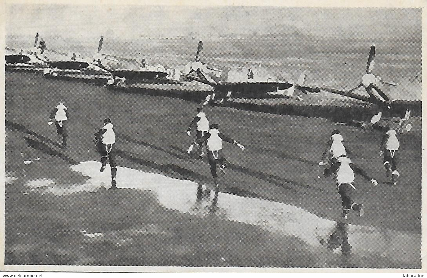 France Libre - Une Alerte à L' Escadrille De Chasse Stationnée En Grande Bretagne - Oorlog 1939-45