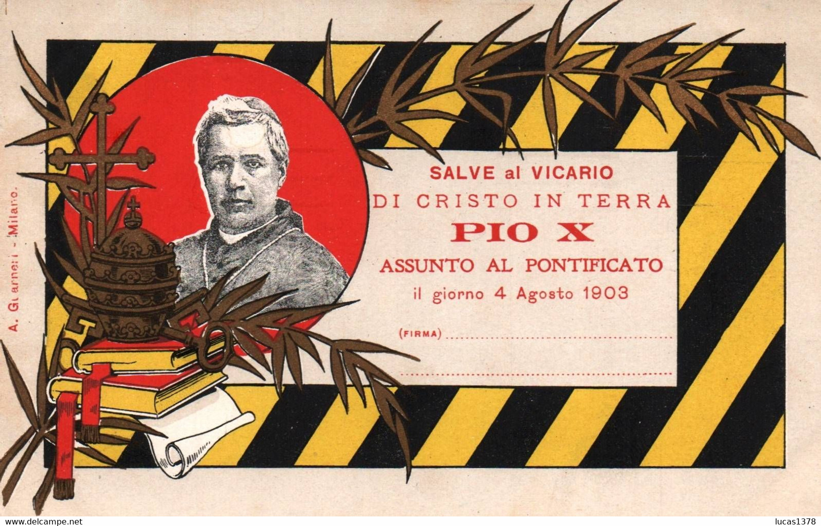 PIO X ASSUNTO AL PONTIFICATO 4 AGOSTO 1903 - Vatikanstadt
