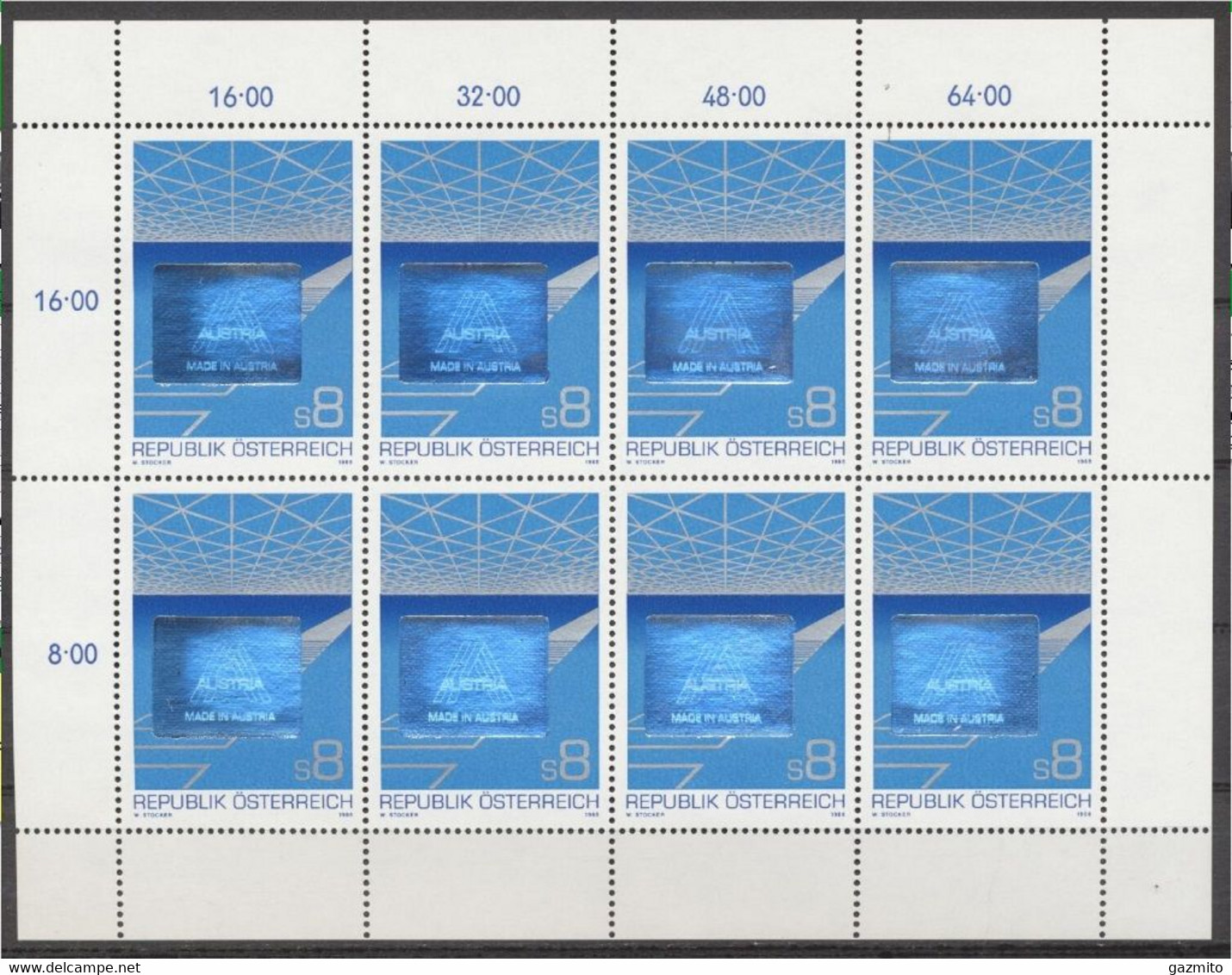 Austria 1988, Austrian Export, Ologram, Sheetlet - Holograms