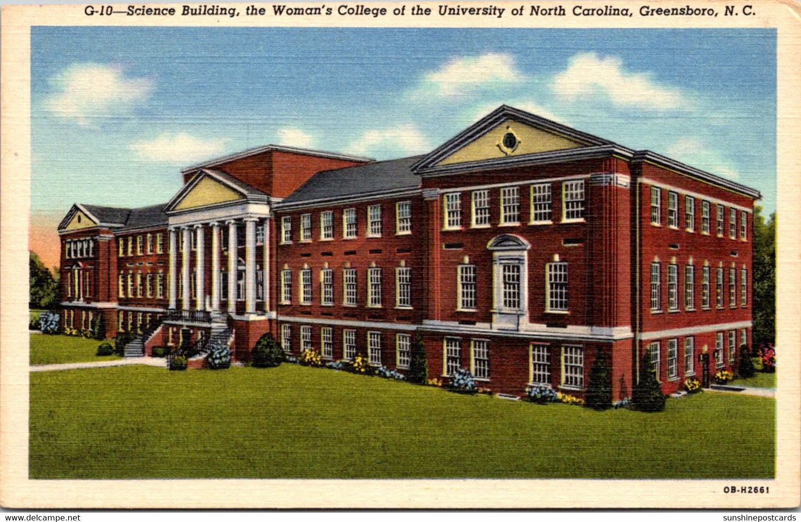 North Carolina Greensboro Science Building The Woman's College Of The University Of North Carolina Curteich - Greensboro