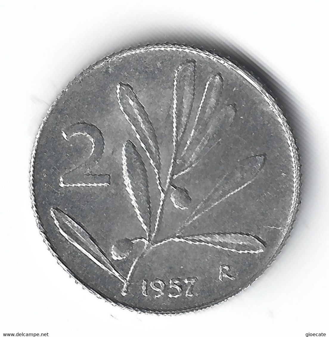 2 LIRE – REPUBBLICA ITALIANA - 1957 - (211) - 2 Liras