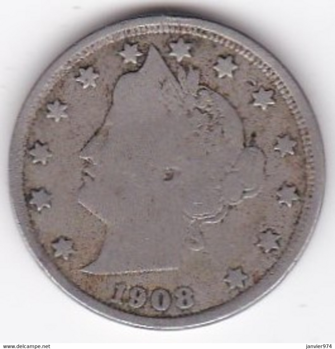 Etats-Unis . Five Cent 1908 . Liberty, En Nickel - 1883-1913: Liberty