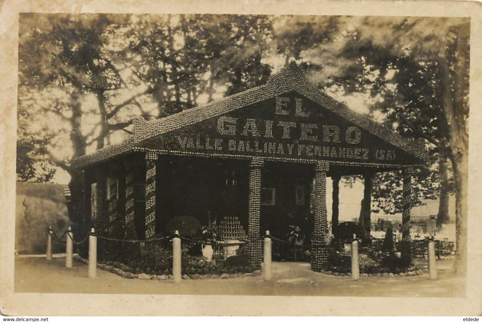 Real Photo El Stand De " El Gaitero " Feria Asturiana De Muestras Gijon 1924  Valle Ballina Y Fernandez - Asturias (Oviedo)