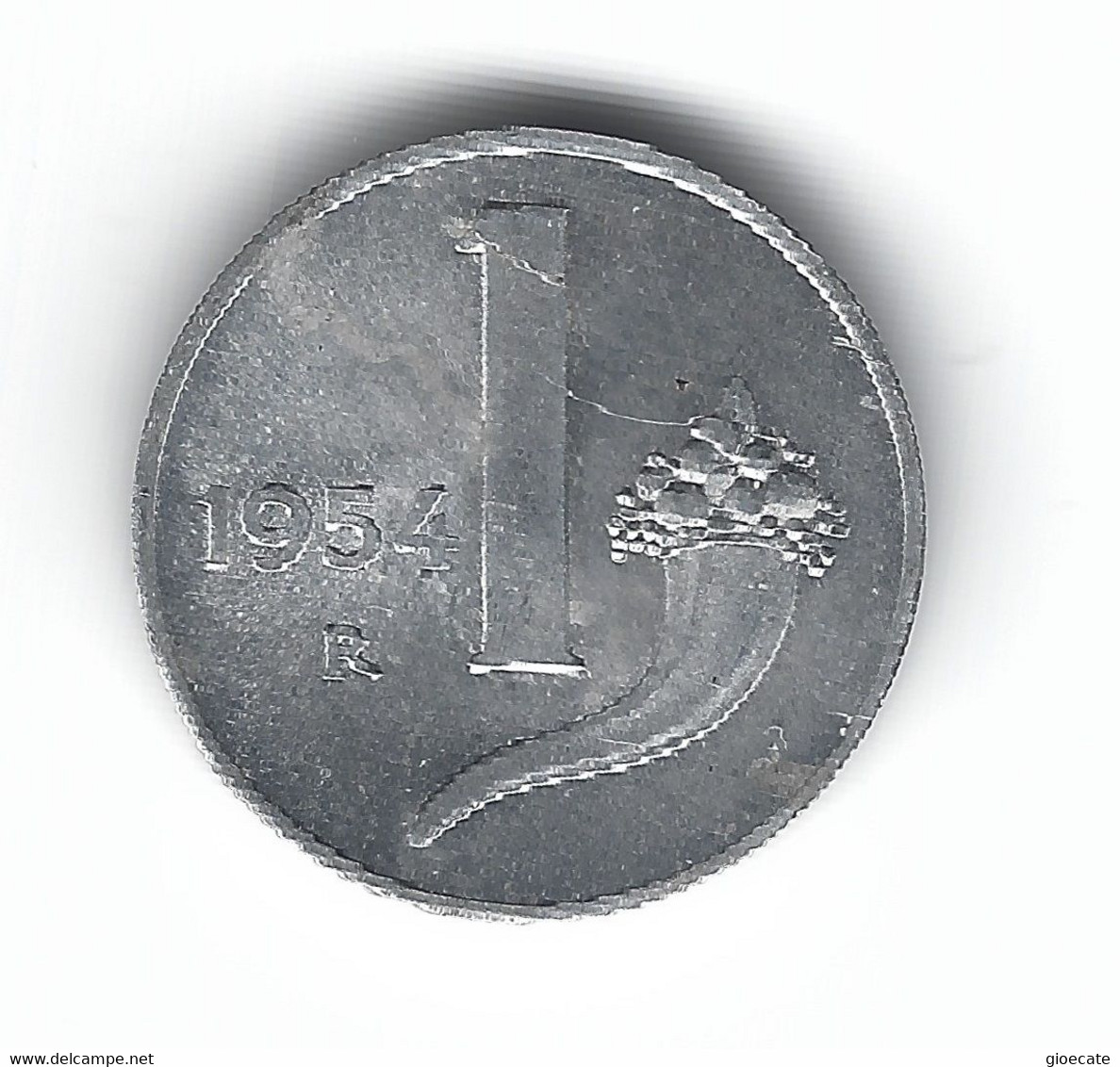 1 LIRA – REPUBBLICA ITALIANA – 1954 - (214) - 1 Lira