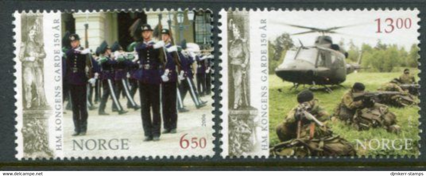 NORWAY 2006 Royal Guard Anniversary MNH / **.  Michel 1591-92 - Unused Stamps