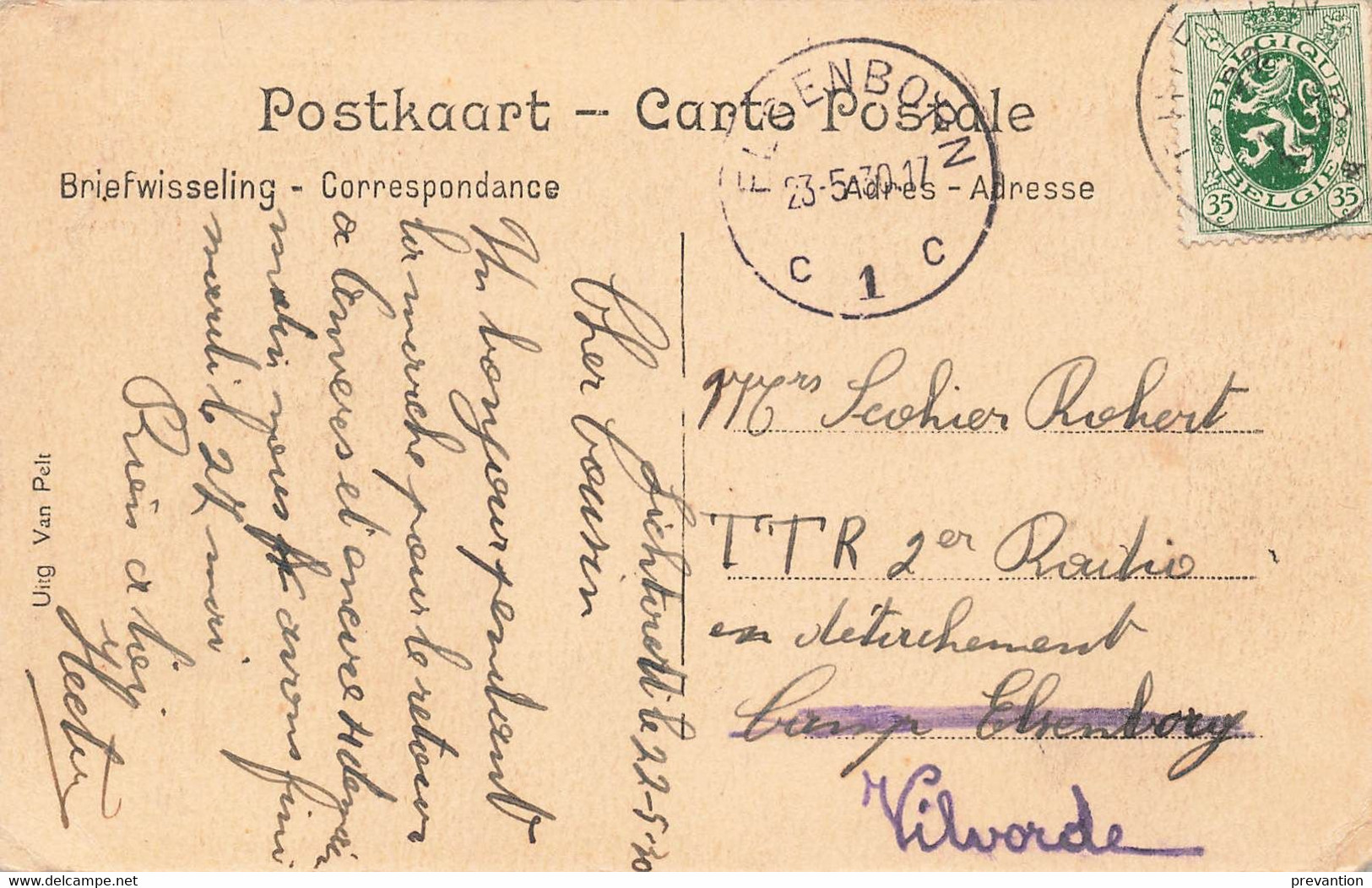 LICHTAERT - Pastorij - Carte Circulé En 1930 - Kasterlee