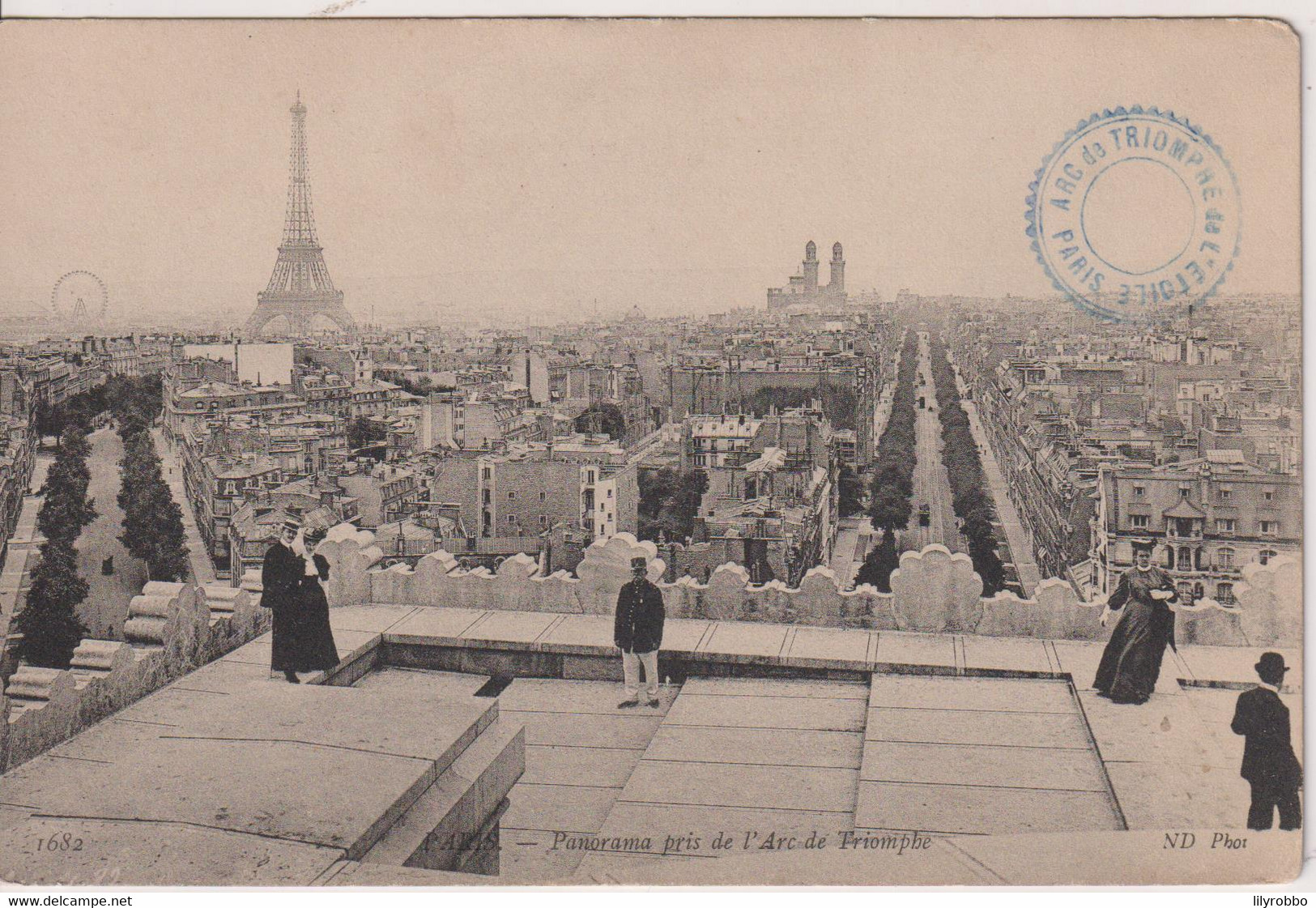 FRANCE - Panorama Pris De L'Arc De Triophe - Good Animation Etc - Panoramic Views