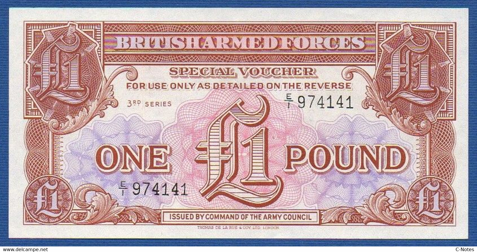 GREAT BRITAIN - P.M29 – 1 Pound ND (1956) UNC, Serie E/1 974141 - British Armed Forces & Special Vouchers