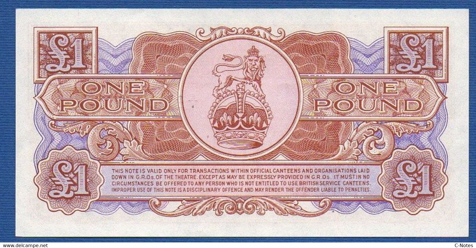 GREAT BRITAIN - P.M29 – 1 Pound ND (1956) UNC, Serie E/1 974141 - Fuerzas Armadas Británicas & Recibos Especiales