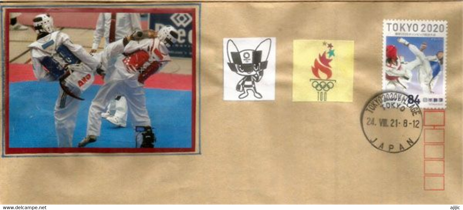 TAEKWONDO In TOKYO OLYMPICS 2020, (RARE-SCARCE LETTER FROM TOKYO OLYMPIC VILLAGE POST-OFFICE) - Sommer 2020: Tokio