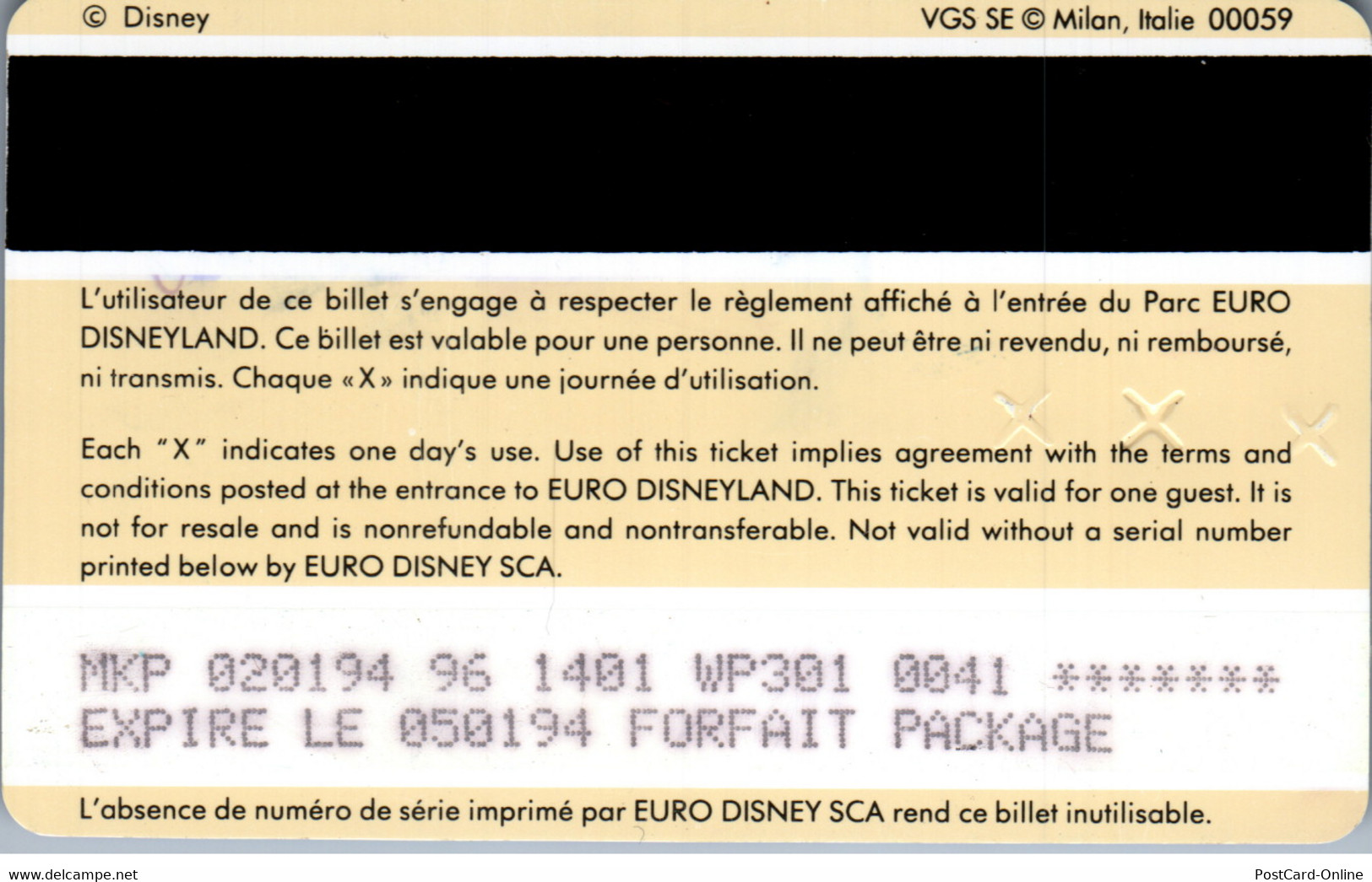 28964 - Frankreich - Euro Disneyland , Passeport - Disney-Pässe