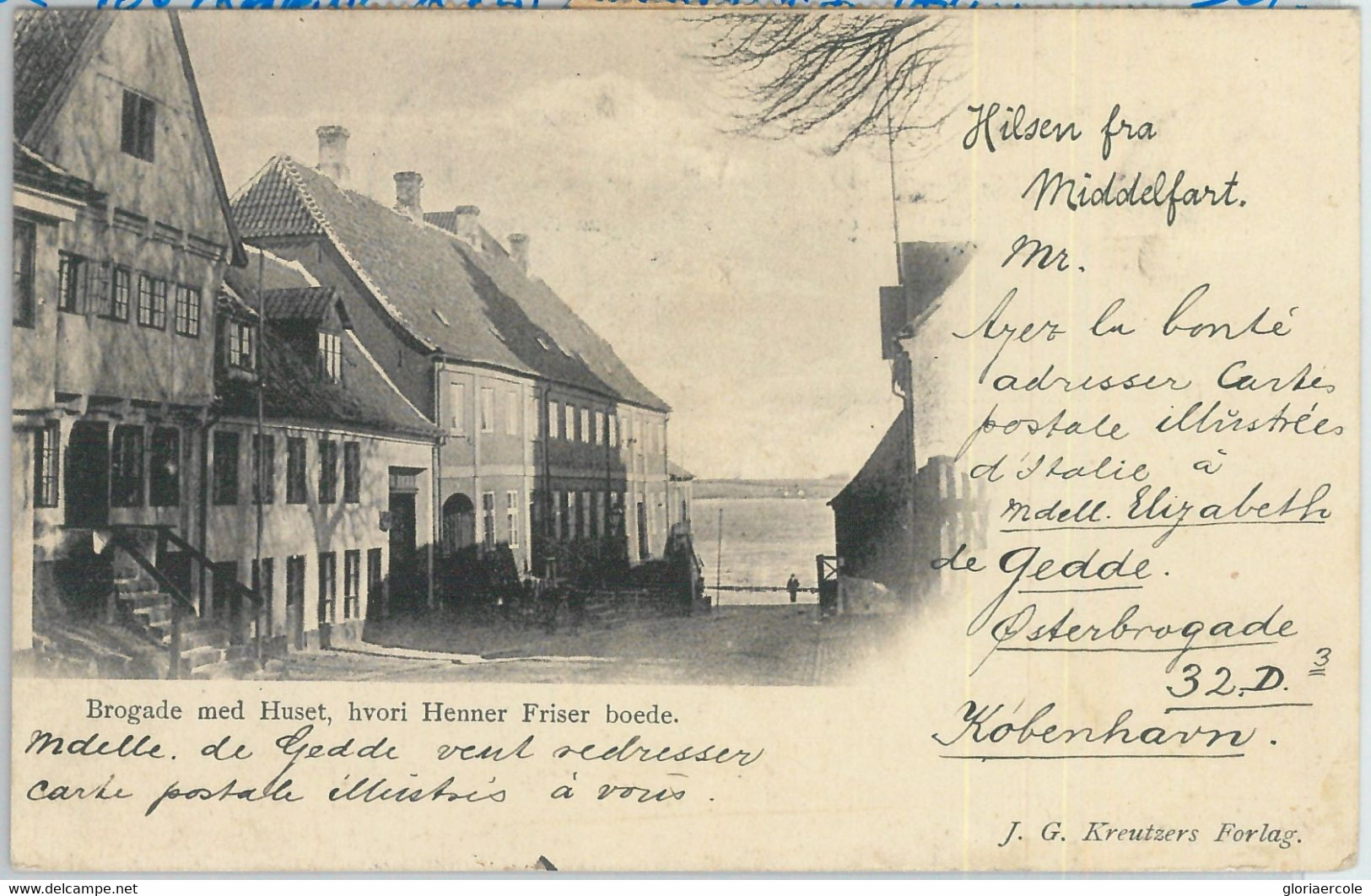 81894 - DENMARK - Postal History -  TRAIN AMBULANT Postmark  On POSTCARD  1902 - Covers & Documents