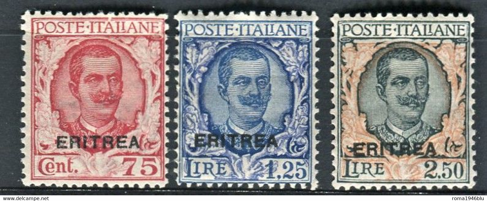 ERITREA 1926 SOP.TI N. 113-115 SERIE CPL. BEN CENTRATI ** MNH - Erythrée