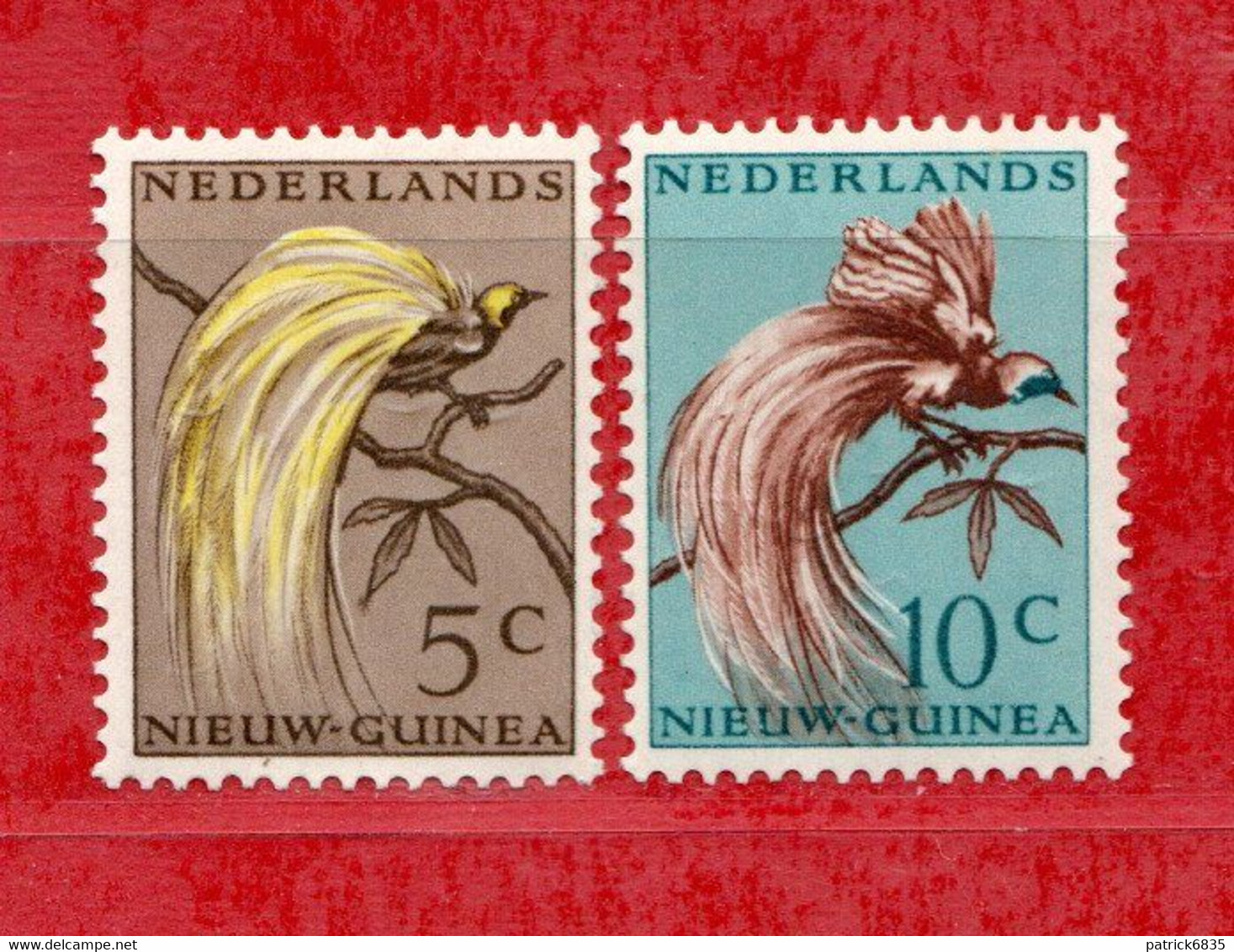 (Us.3) Nederlandse Antillen *-1954 - Oiseaux De Paradis. Yvert. 26-27. MH. Linguellati - Nouvelle Guinée Néerlandaise