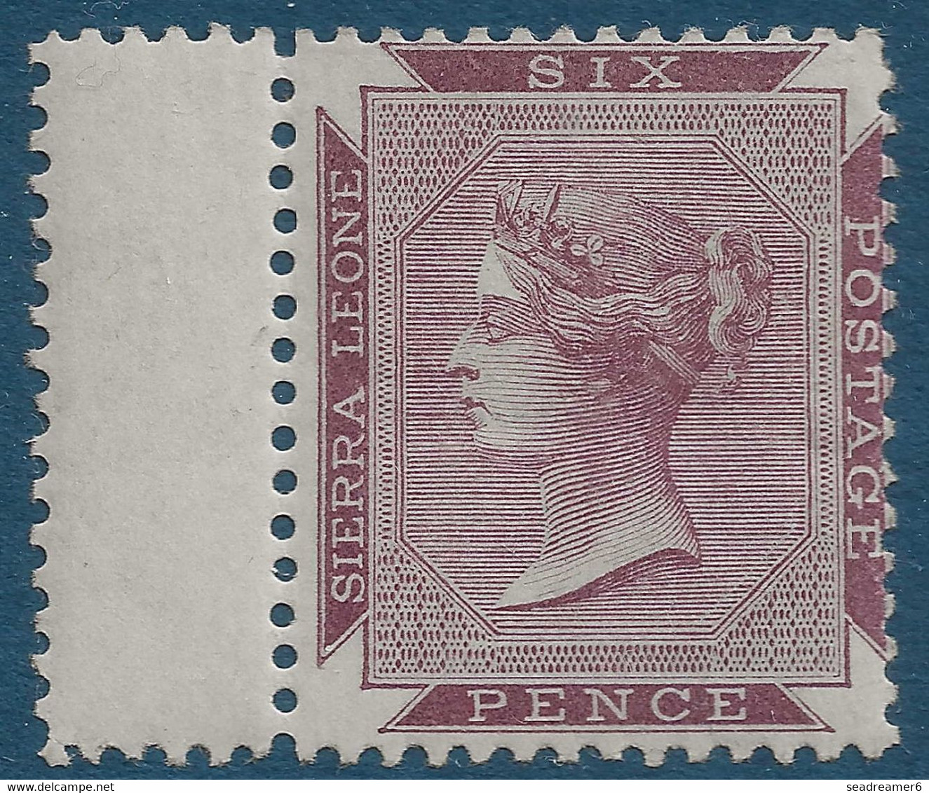 SIERRA LEONE Victoria N°16* Violet Vif BDFeuille Variété Filigrane à Cheval Tres Frais - Sierra Leone (...-1960)