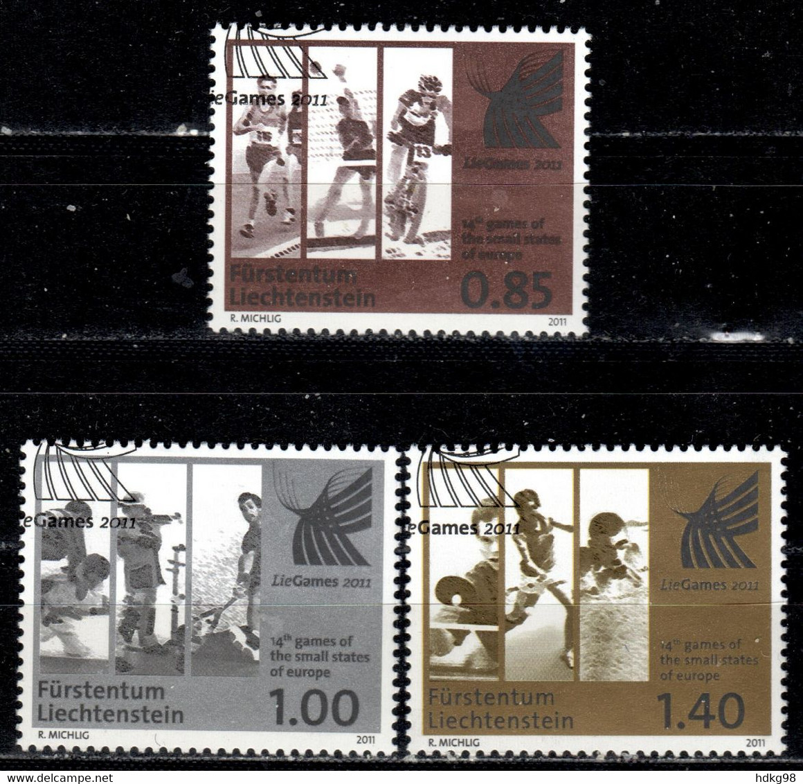 FL+ Liechtenstein 2011 Mi 1582-84 Sport - Used Stamps