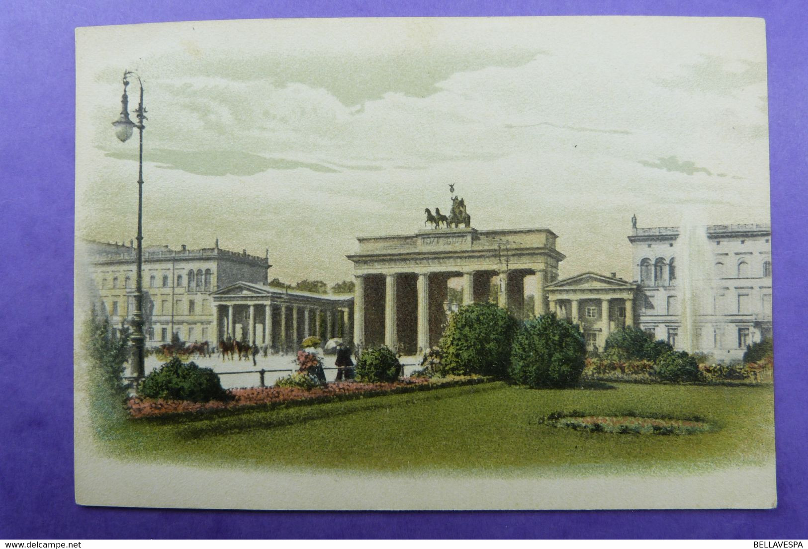 Berlin 3 X Bilder Anno 1898 Litho? Lithografie? Steendruk Brandenburg Tor  -Galerie & Musee F.Guillaume III- - Sonstige & Ohne Zuordnung
