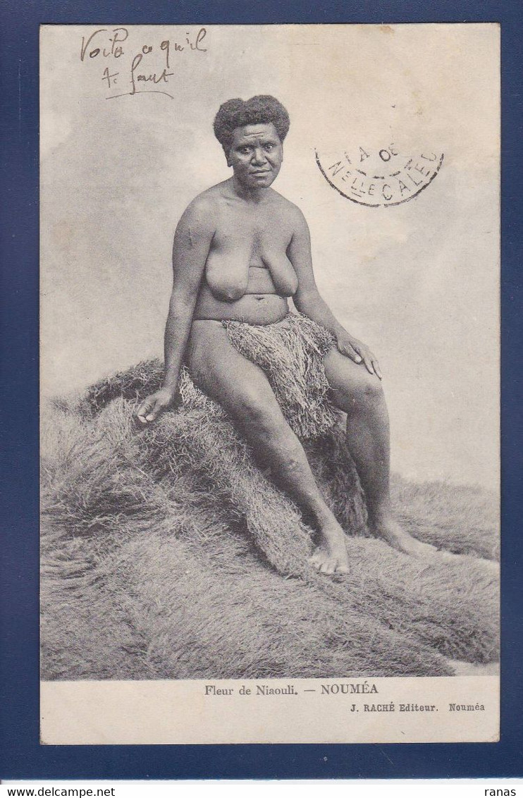 CPA Nouvelle Calédonie Nu Féminin Nude New Calédonia Océanie Circulé - Nouvelle-Calédonie