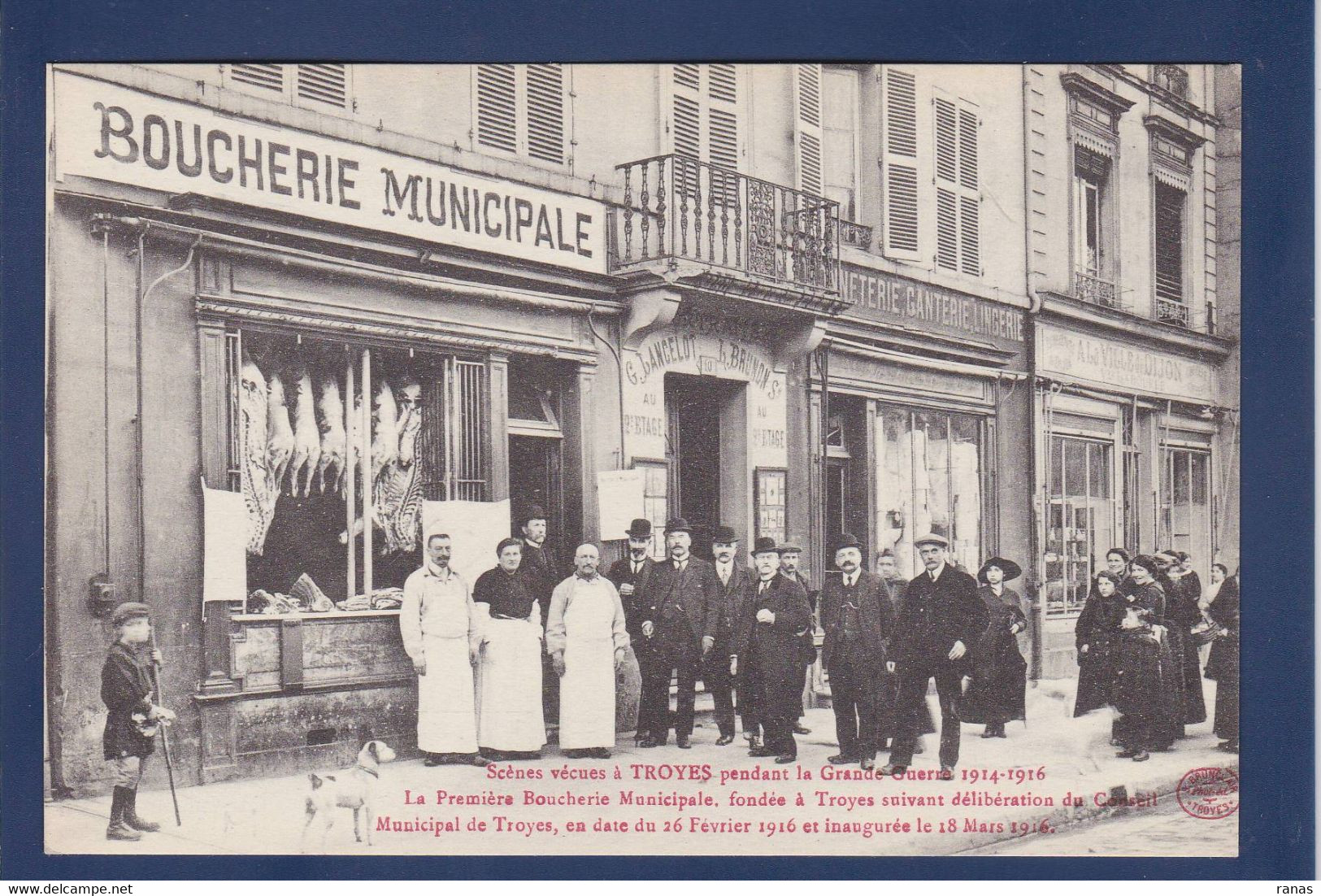 CPA [10] Aube > Troyes Devanture Magasin Shop Front Boucherie Non Circulé - Troyes