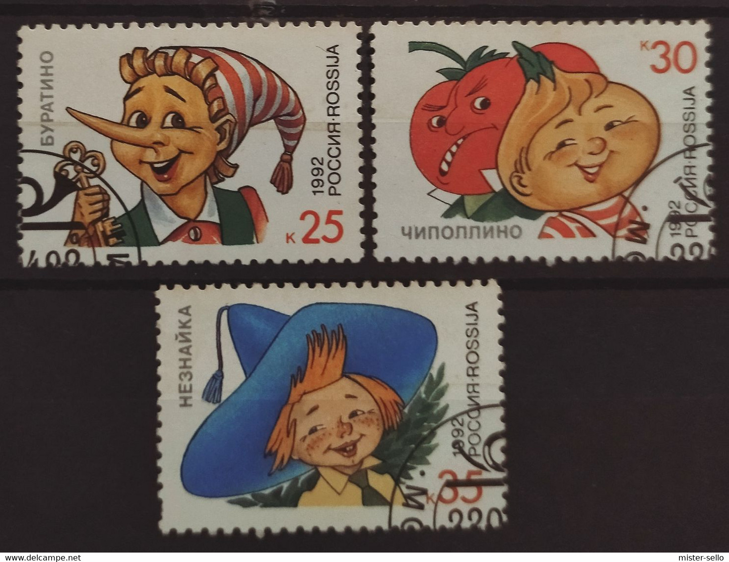 RUSIA 1992 Characters From Children's Books. USADO - USED. - Used Stamps