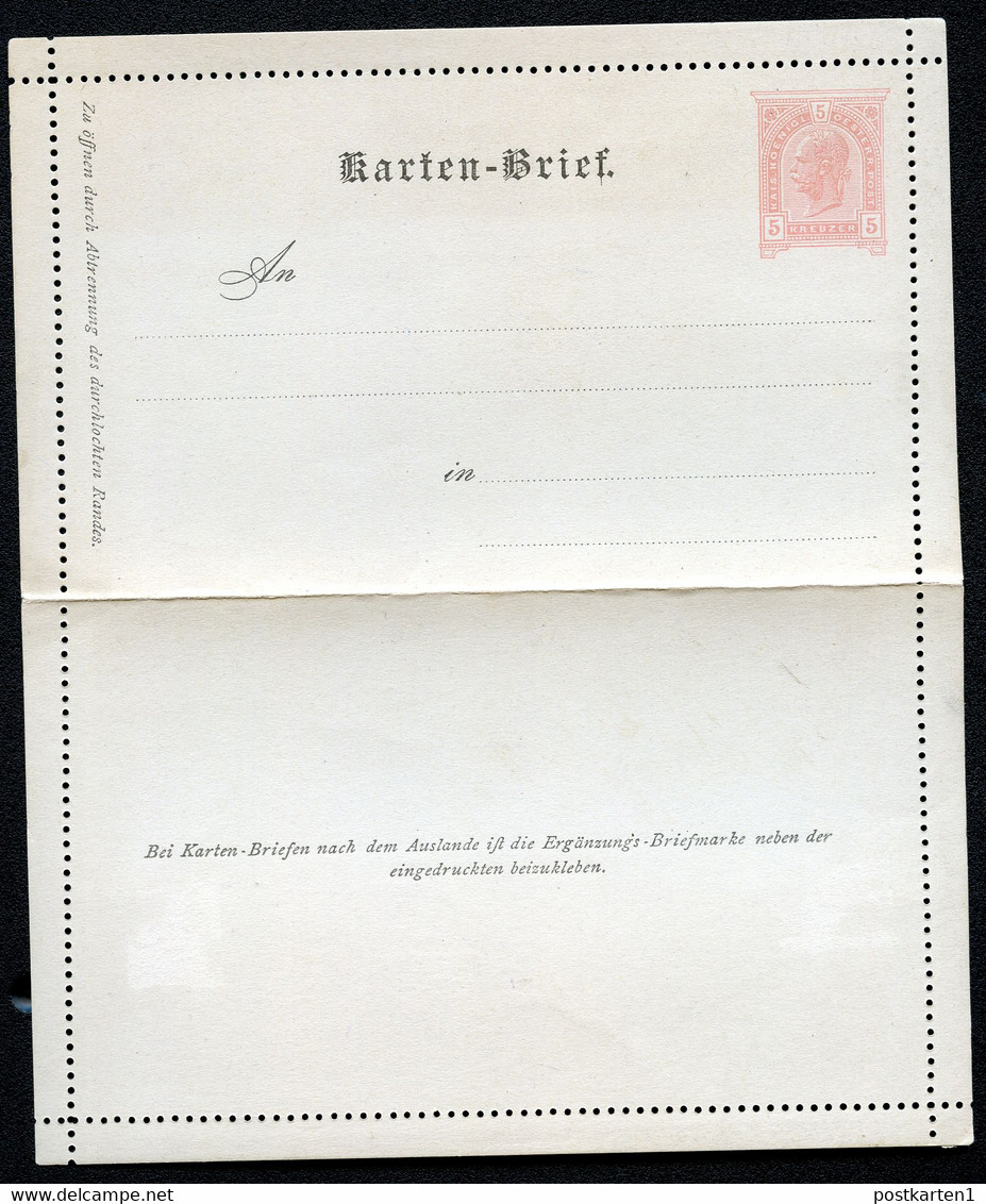 ÖSTERREICH Kartenbrief K22 Gez. L9.5 1890 Kat. 5,00 €+ - Cartes-lettres