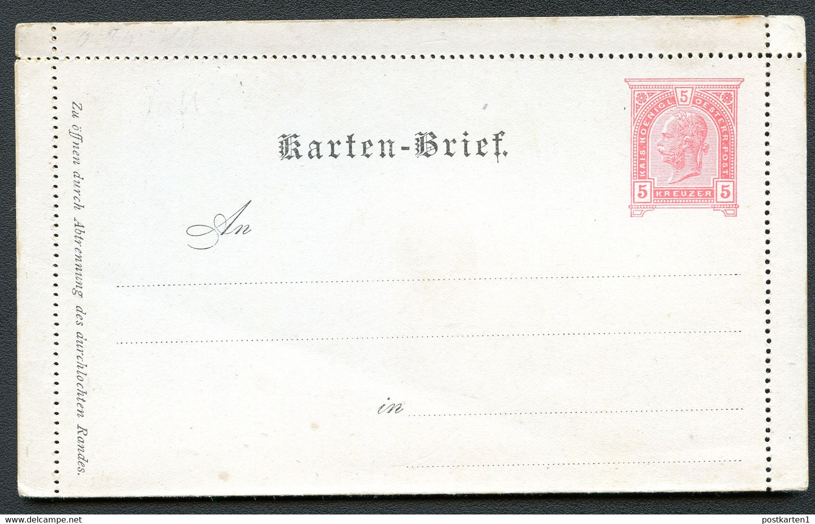 ÖSTERREICH Kartenbrief K22 Gez. L12 1890 Kat. 5.00 € - Kartenbriefe