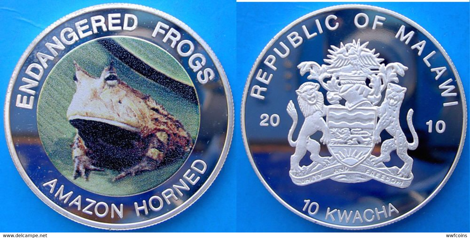 MALAWI 10X10 KWACHA 2010 RARE WILDLIFE DANGER FROG POISON DARWIN PANAMA AMAZON MINTAGE 1000 PCS UNC - Malawi