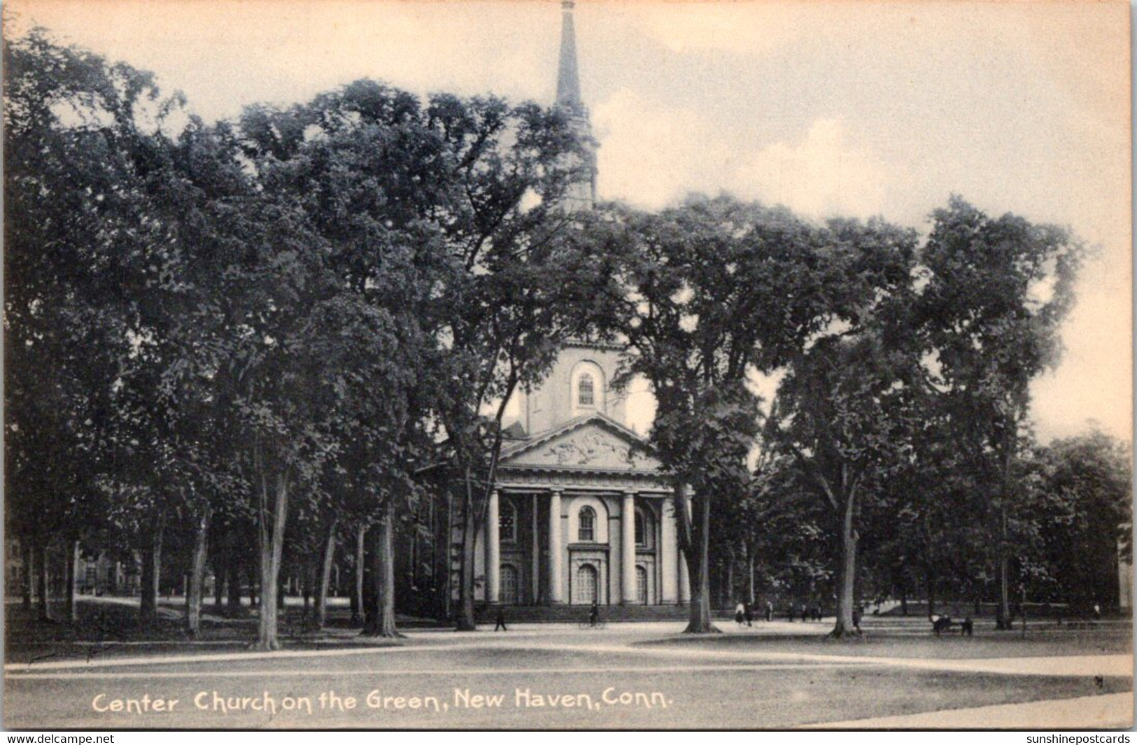 Connecticut New Haven Center Church On The Green Rotograph - New Haven